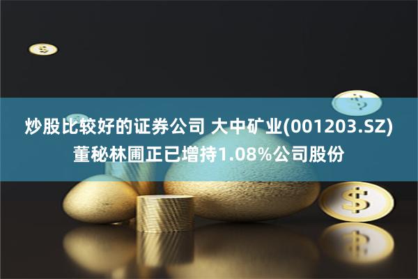 炒股比较好的证券公司 大中矿业(001203.SZ)董秘林圃正已增持1.08%公司股份